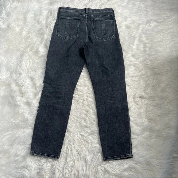 NWOT Rag & Bone Nina High Rise Ankle Cigarette Jean Abbots Grey Black Denim 29 - Picture 9 of 11
